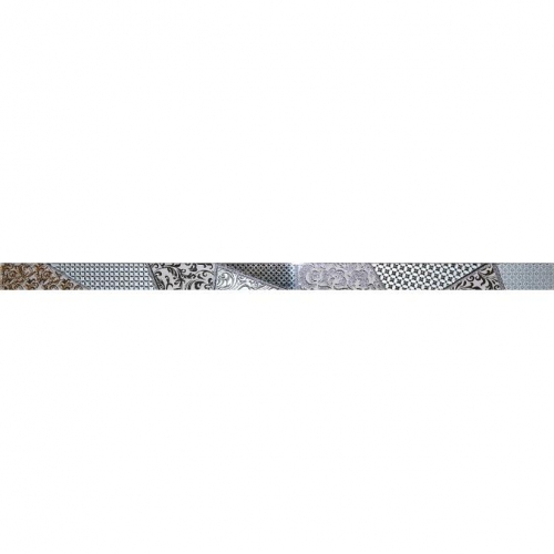Берген Бордюр стеклянный серый 3,5х60