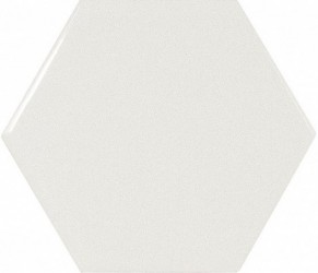 Equipe Настенная керамическая плитка Scale Hexagon White 10,7x12,4x0,93 глазурованный глянцевый 21911 Неректифицированный