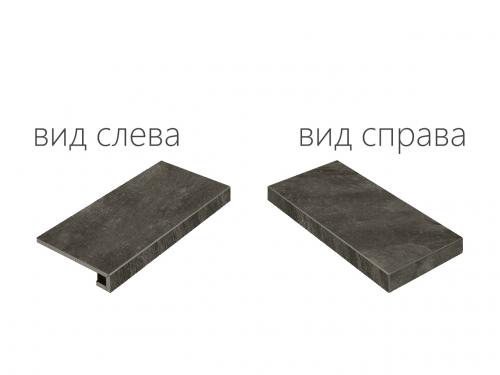 Italon Керамогранит Клаймб Графит Ступень Угловая Правая 33X60