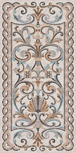 Керамический гранит 119,5х238,5 Мозаика бежевый светлый декорированный лаппатированный обрезной