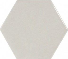  Equipe Настенная керамическая плитка Scale Hexagon Light Grey 10,7x12,4x0,93 глазурованный глянцевый 21912 Неректифицированный