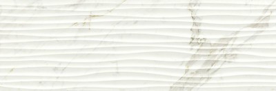 Ragno Настенная керамическая плитка Bistrot Wall  Calacatta Michelangelo Struttura Dune 3D rettificato 120x40x0,8 структурированный R4UM Ректифицированный
